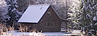 vermont cabin in the winter